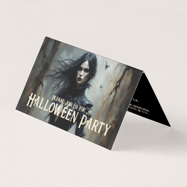 Gothic Halloween Night of Mystery Invitation (Front)
