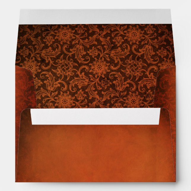 Gothic Halloween Orange and Black Envelope (Back (Bottom))