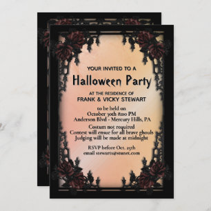 Gothic Halloween Party Invitation