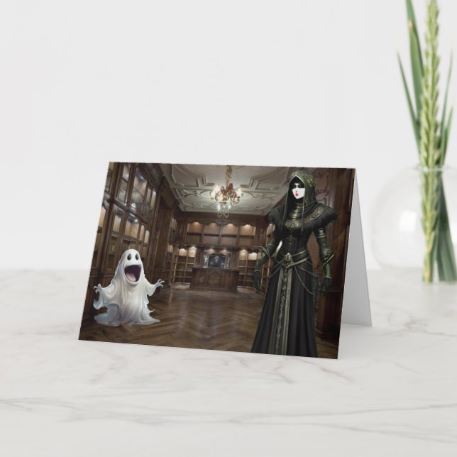 Gothic Halloween Party Invitation. Card (Front)