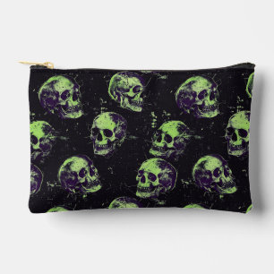 Gothic Halloween Skulls Spooky Season Accessory Pouch