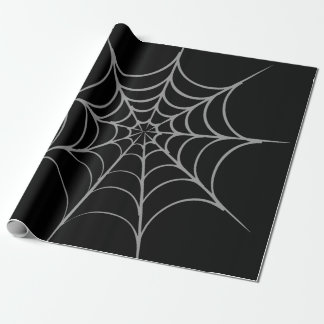 Gothic Halloween Spider Web Wrapping Paper