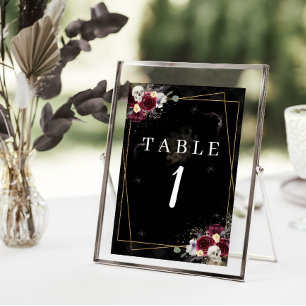 Gothic Halloween Table Numbers 