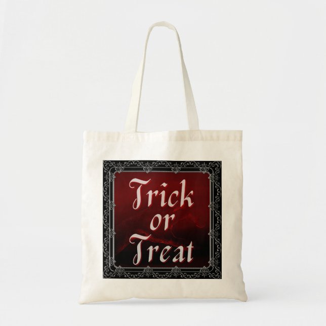 Gothic Halloween Trick Or Treat Tote Bag (Front)