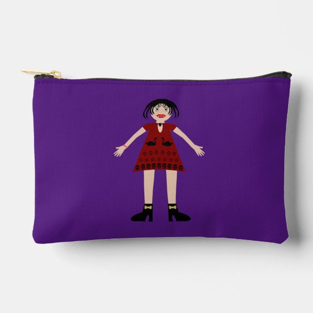 Gothic Halloween Vampire Lady Accessory Pouch (Front)
