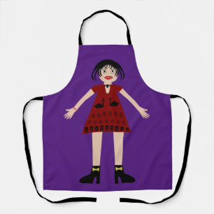 Gothic Halloween Vampire Lady Apron