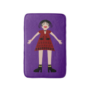 Gothic Halloween Vampire Lady Bath Mat