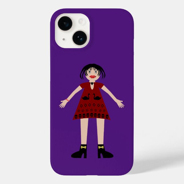 Gothic Halloween Vampire Lady Case-Mate iPhone Case (Back)