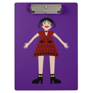 Gothic Halloween Vampire Lady Clipboard