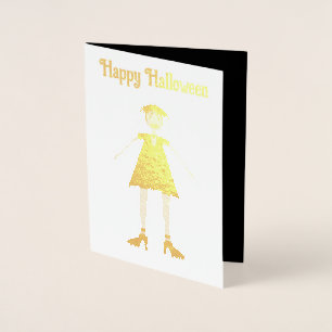 Gothic Halloween Vampire Lady Custom Foil Card