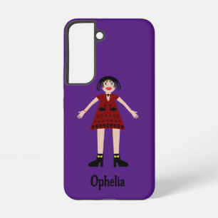 Gothic Halloween Vampire Lady Custom Name Samsung Galaxy Case