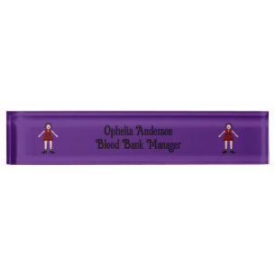 Gothic Halloween Vampire Lady Custom Nameplate