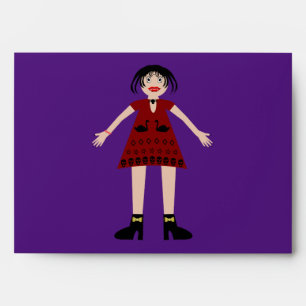 Gothic Halloween Vampire Lady Envelope