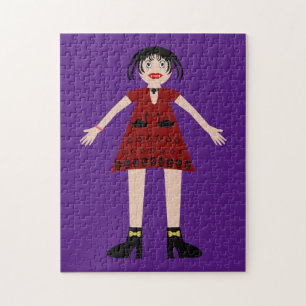 Gothic Halloween Vampire Lady Jigsaw Puzzle