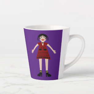 Gothic Halloween Vampire Lady Latte Mug