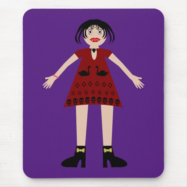 Gothic Halloween Vampire Lady Mouse Pad (Front)