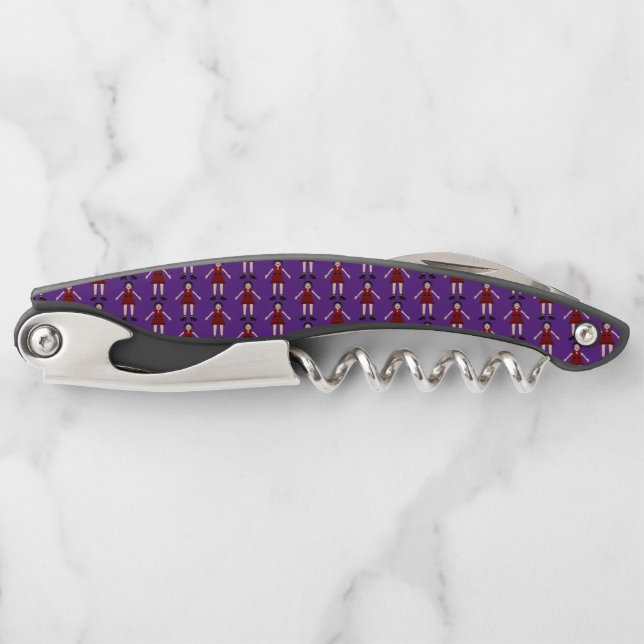 Gothic Halloween Vampire Lady Patterned Corkscrew (Front)