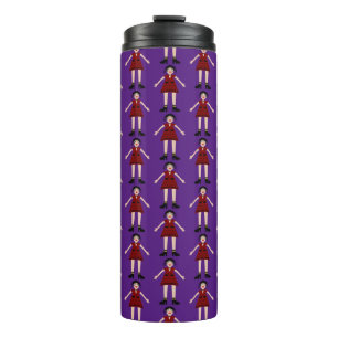 Gothic Halloween Vampire Lady Patterned Thermal Tumbler