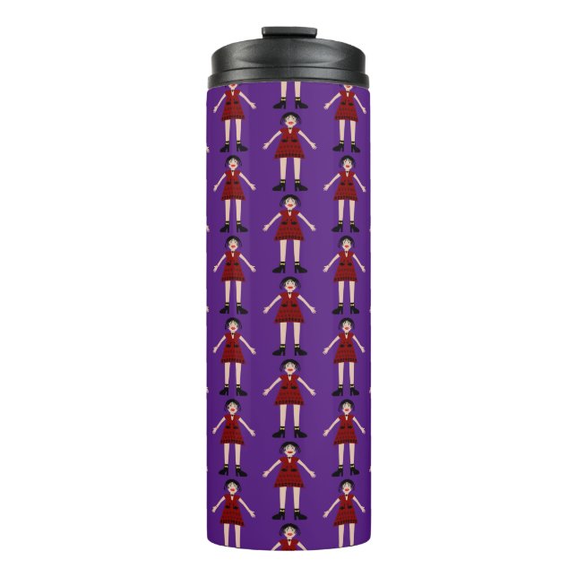 Gothic Halloween Vampire Lady Patterned Thermal Tumbler (Front)