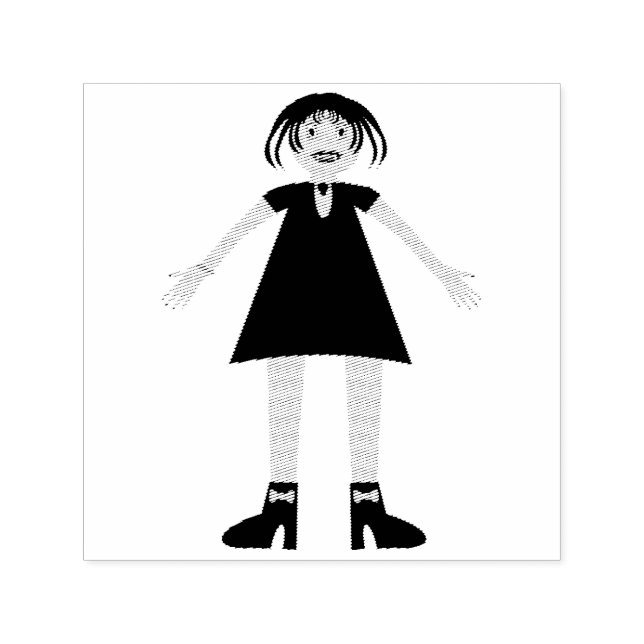 Gothic Halloween Vampire Lady Self-inking Stamp (Design)
