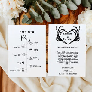 Gothic Halloween wedding day Events Timeline  Program