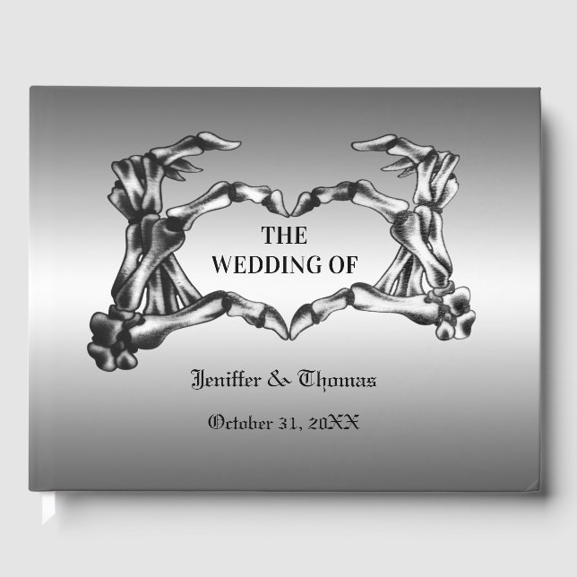 Gothic Halloween wedding guest book (Front)