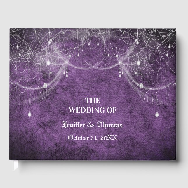 Gothic Halloween wedding guest book (Front)
