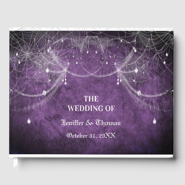 Gothic Halloween wedding guest book (Front)