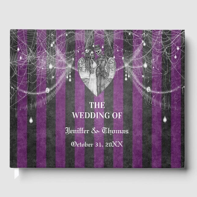 Gothic Halloween wedding guest book (Front)