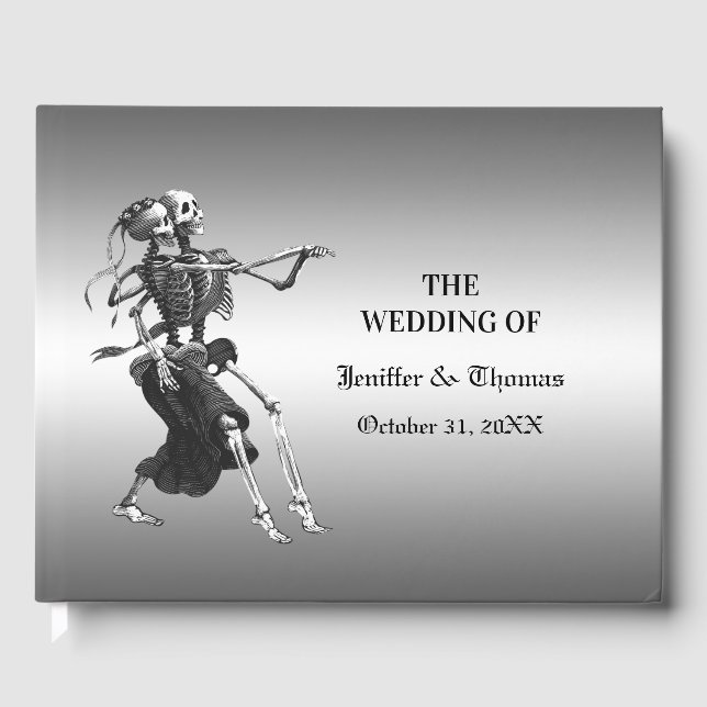 Gothic Halloween wedding guest book (Front)