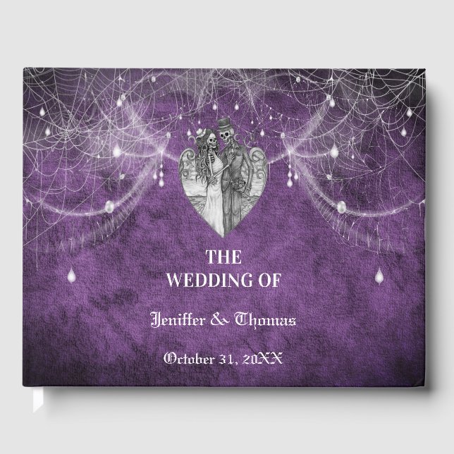 Gothic Halloween wedding guest book (Front)