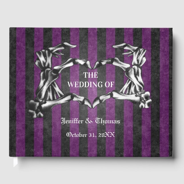 Gothic Halloween wedding guest book (Front)
