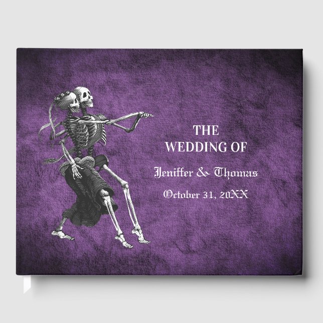 Gothic Halloween wedding guest book (Front)