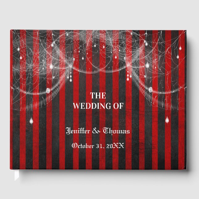 Gothic Halloween wedding guest book (Front)