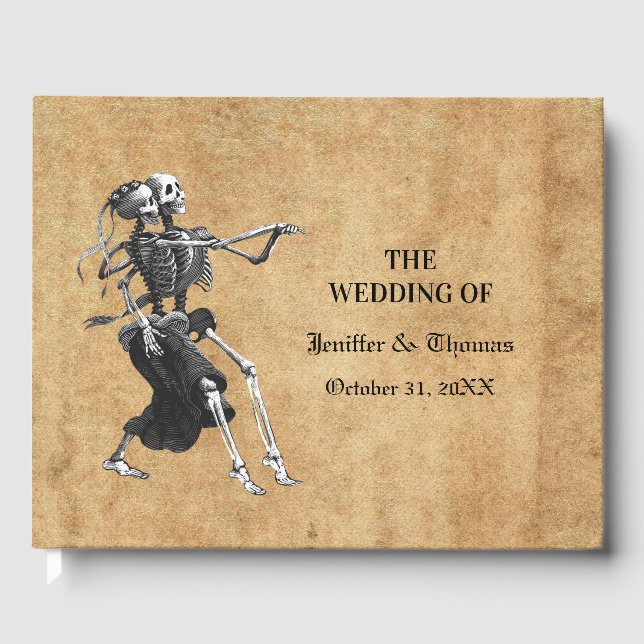 Gothic Halloween wedding guest book (Front)