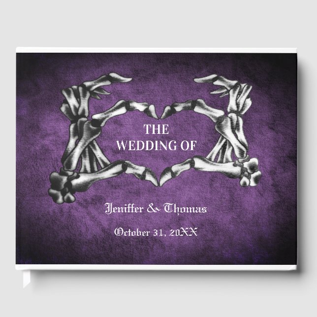 Gothic Halloween wedding guest book (Front)