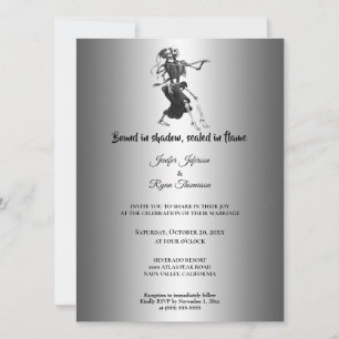Gothic halloween wedding Invitation