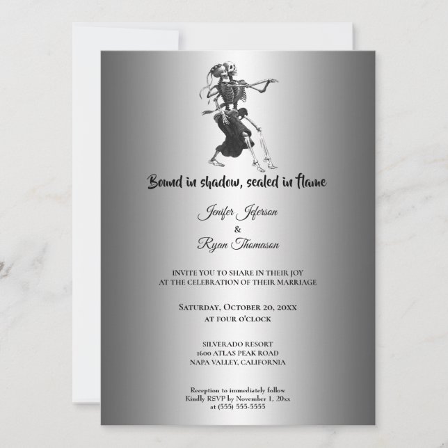 Gothic halloween wedding Invitation (Front)
