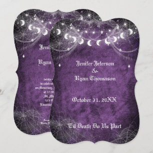 Gothic Halloween wedding invitation