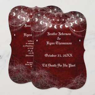 Gothic Halloween wedding invitation