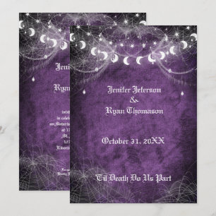 Gothic Halloween wedding invitation