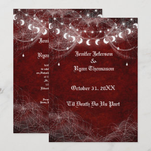 Gothic Halloween wedding invitation