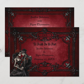 Gothic Halloween wedding invitation