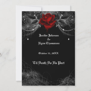 Gothic Halloween wedding invitation