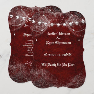 Gothic Halloween wedding invitation