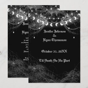 Gothic Halloween wedding invitation
