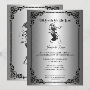 Gothic halloween wedding Invitation