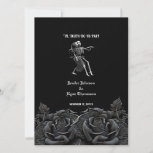 Gothic Halloween wedding invitation