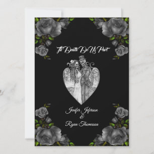 Gothic Halloween wedding invitation