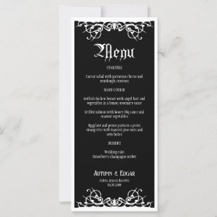 Gothic Halloween Wedding Menu